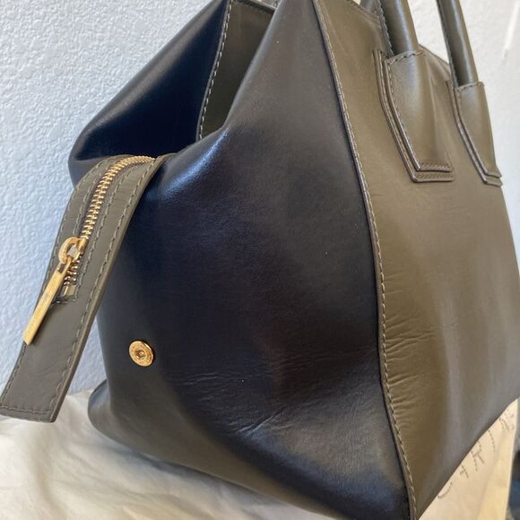 Stella McCartney Olive Green Faux Leather Beckett Boston Bag - Picture 7 of 14